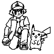 coloriage pokemon sacha et pikachu
